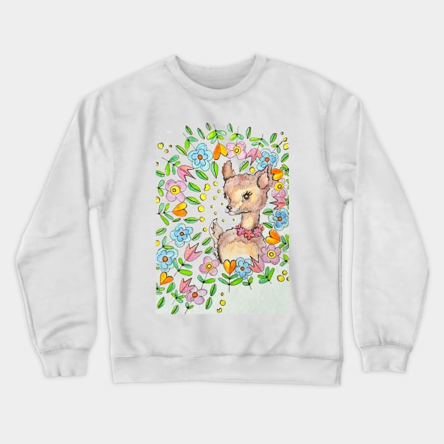 Little deer Crewneck Sweatshirt by FirmbelieverArt